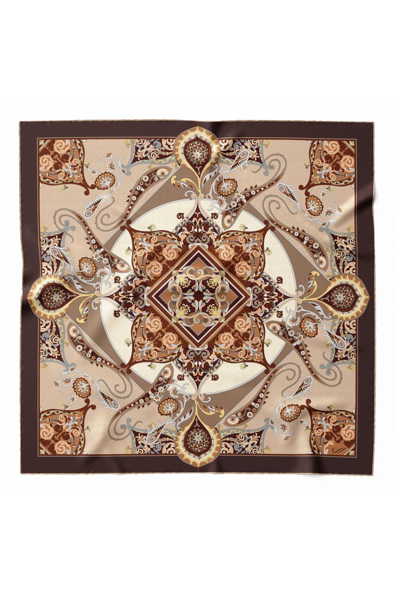 Romina - Silk Foulard for Women, Main, color, Neutrals