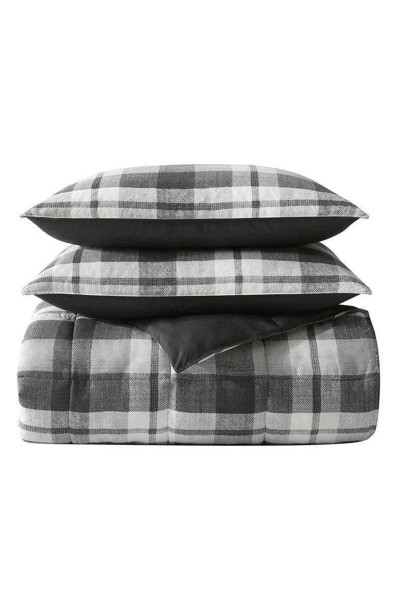 Nautica Crossview Plaid Comforter Set, Main, color, Dark Grey