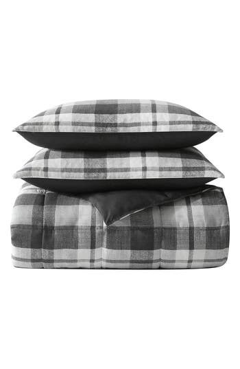 Nautica Crossview Plaid Comforter Set In Dark Grey