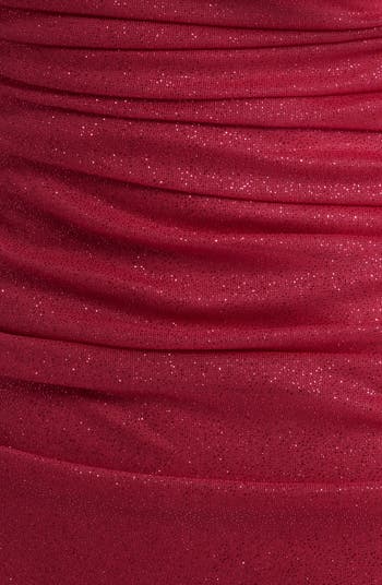 Ruched One-Shoulder Midi Dress