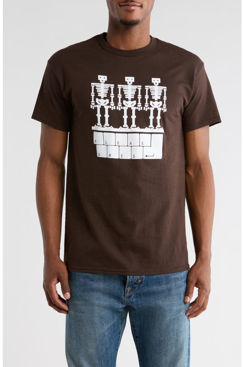 Keyboard Graphic T-Shirt, Main, color, CHOCOLATE