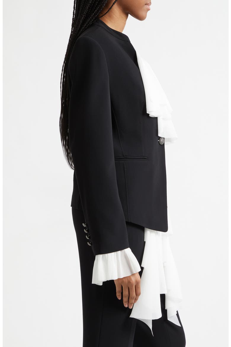 Maren Ruffled Blazer, Alternate, color, BLACK