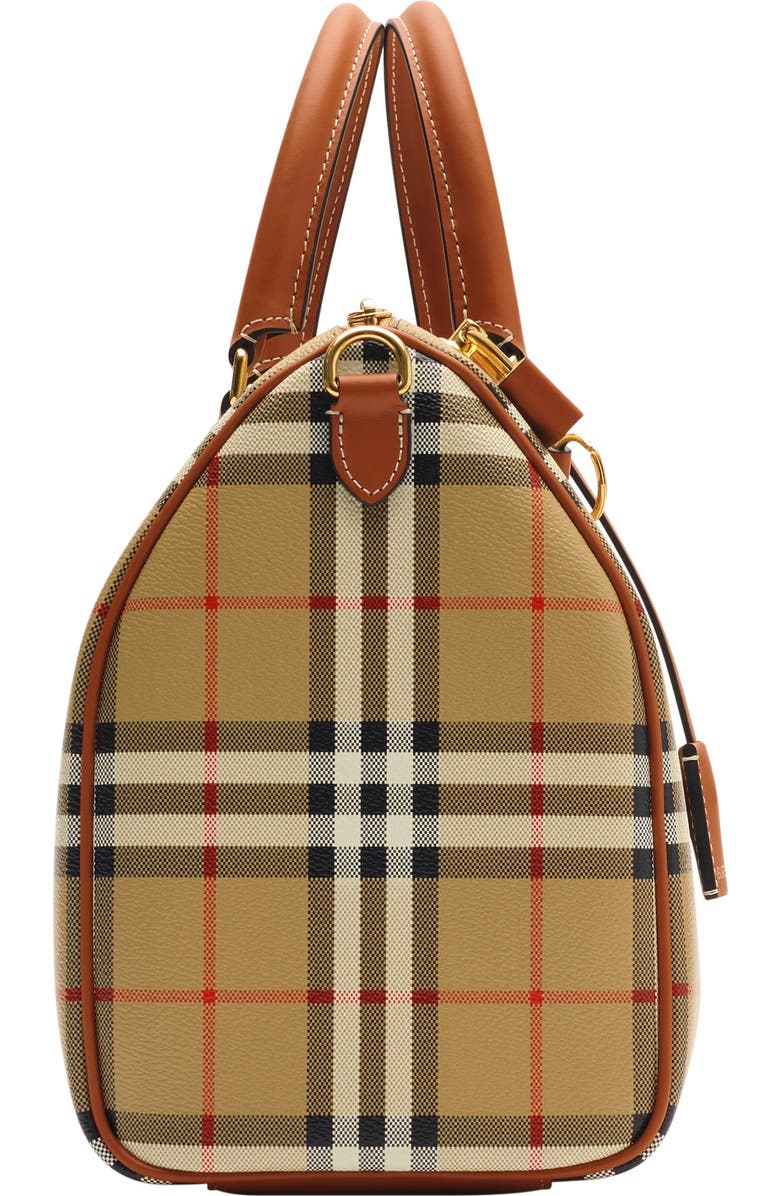 Burberry Medium Check Bowling Bag, Alternate, color,