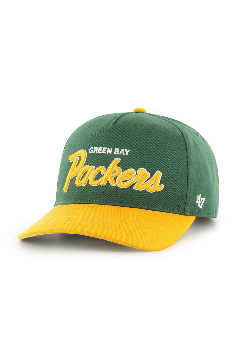 '47 Men's '47 Green/Gold Green Bay Packers Crosstown Two-Tone Hitch Adjustable Hat, Alternate, color, 