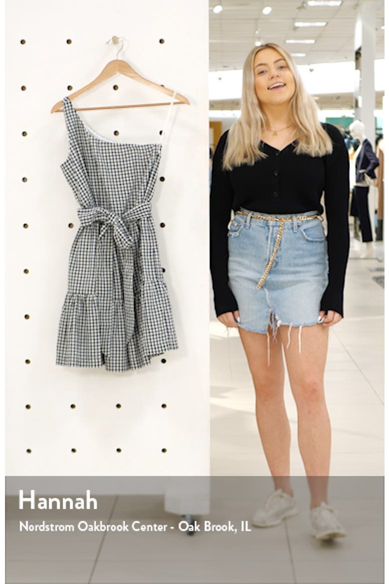 Gingham One-Shoulder Minidress video