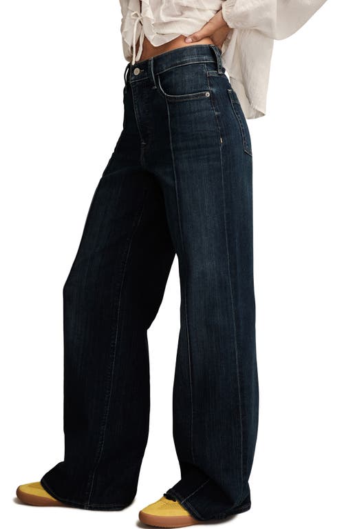 Lucky Brand Stevie High Waist Front Seams Wide Leg Jeans In Blue