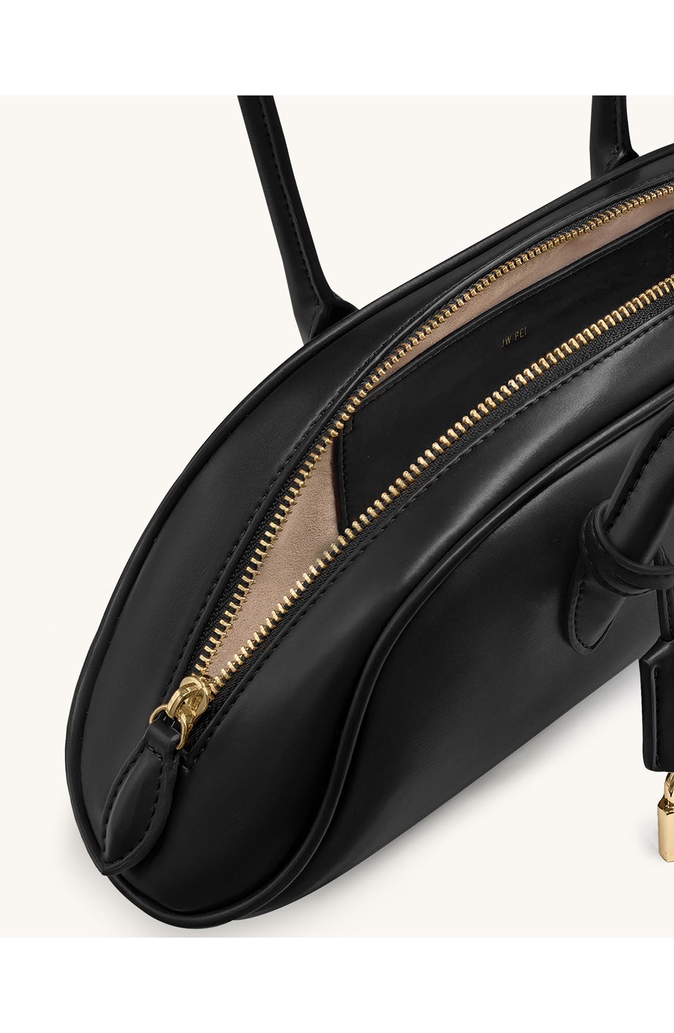 JW PEI Zora Faux Leather Shoulder Bag, Alternate, color, Black