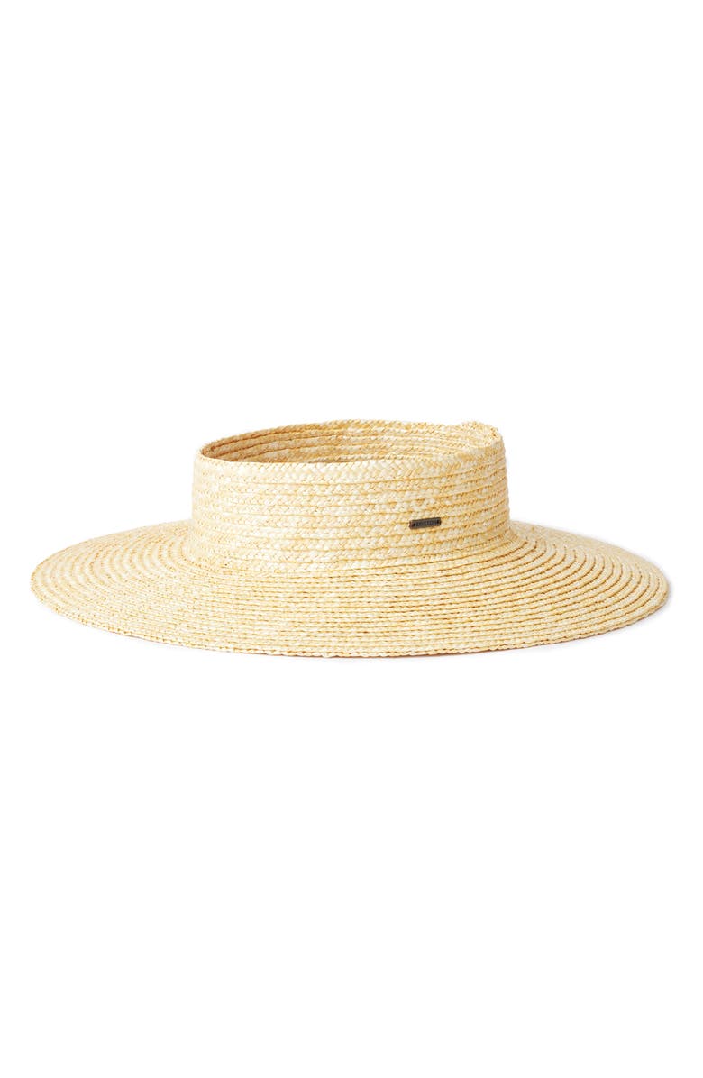 Brixton Joanna Straw Visor, Main, color, Honey