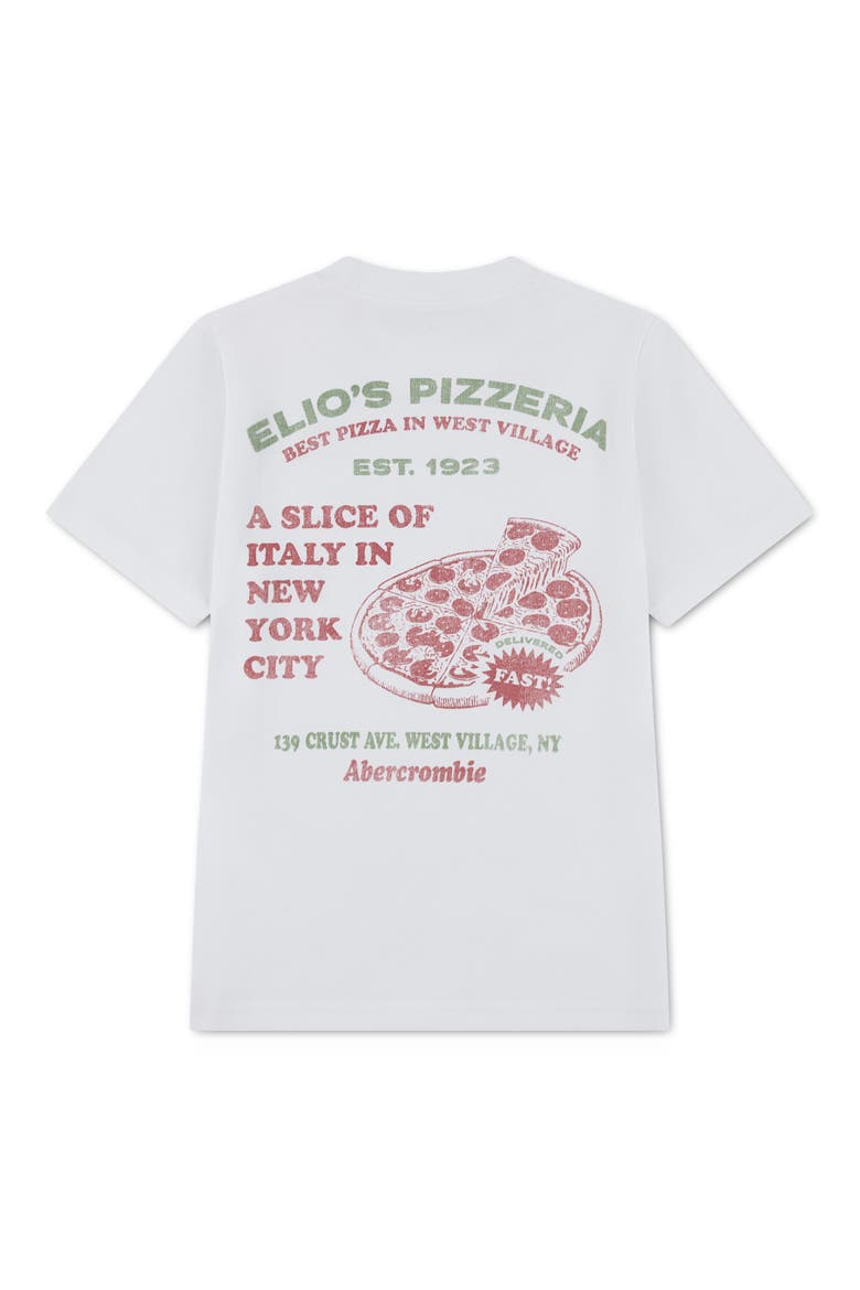 Pizzeria Cotton Blend Graphic T-Shirt, Alternate, color, BRIGHT WHITE