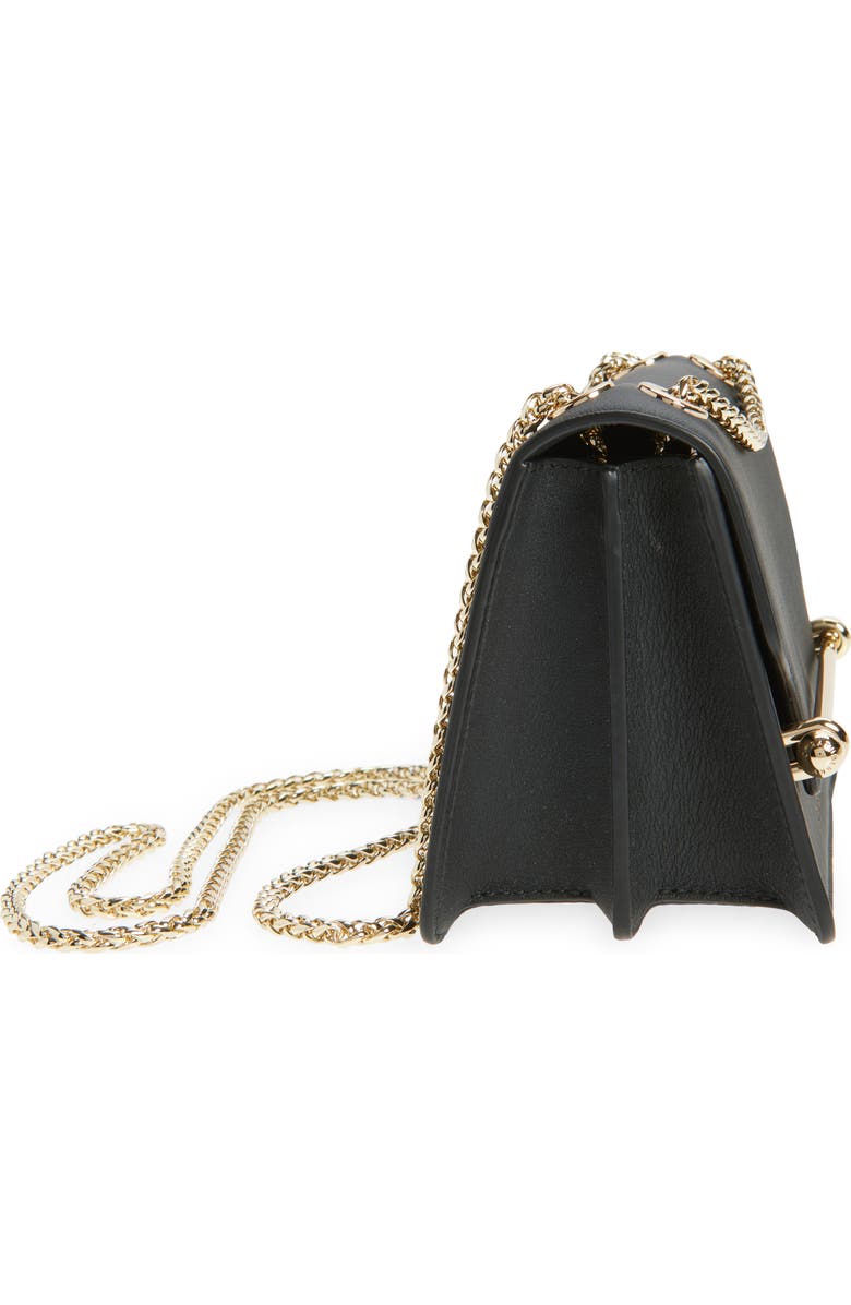 Strathberry Mini East/West Leather Shoulder Bag, Alternate, color, Black