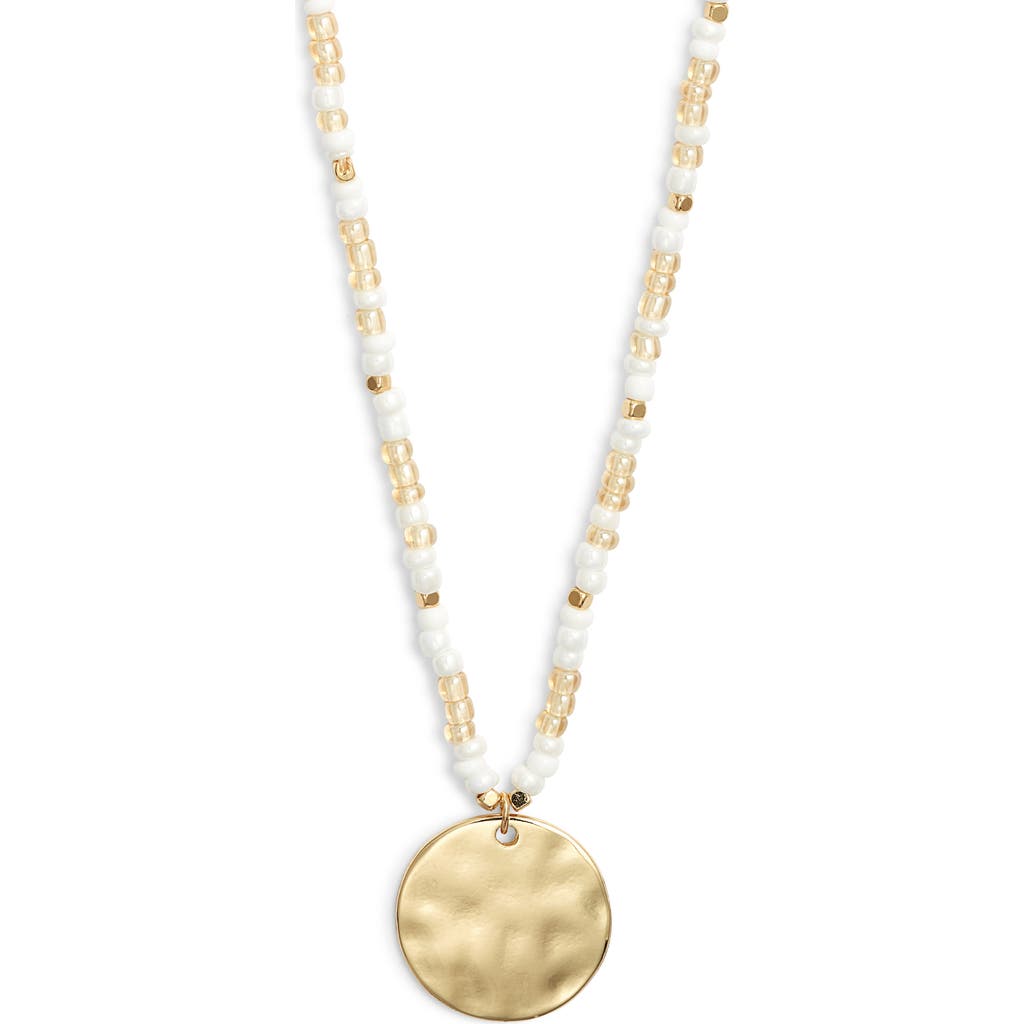 Shop Nordstrom Hammered Coin Pendant Beaded Necklace