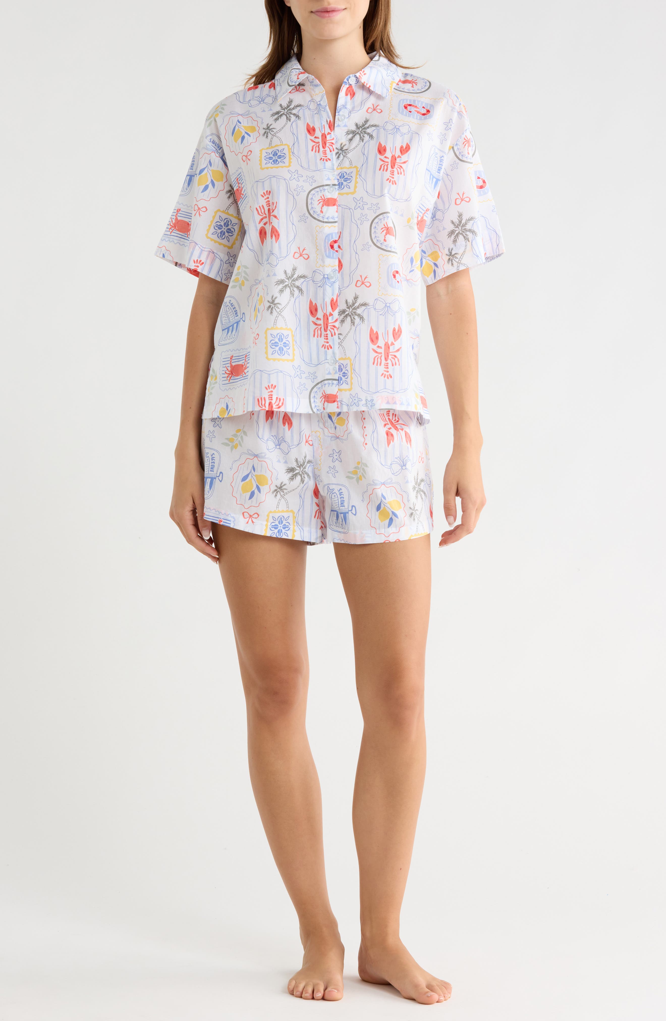 Abound Patterned Shortie Pajamas