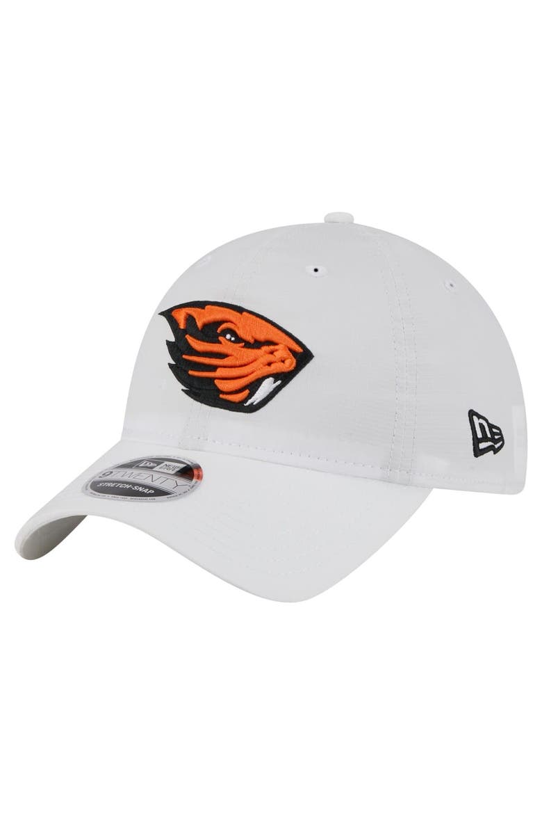 Men's New Era White Oregon State Beavers Active Ripstop 9TWENTY Adjustable Hat, Main, color, White
