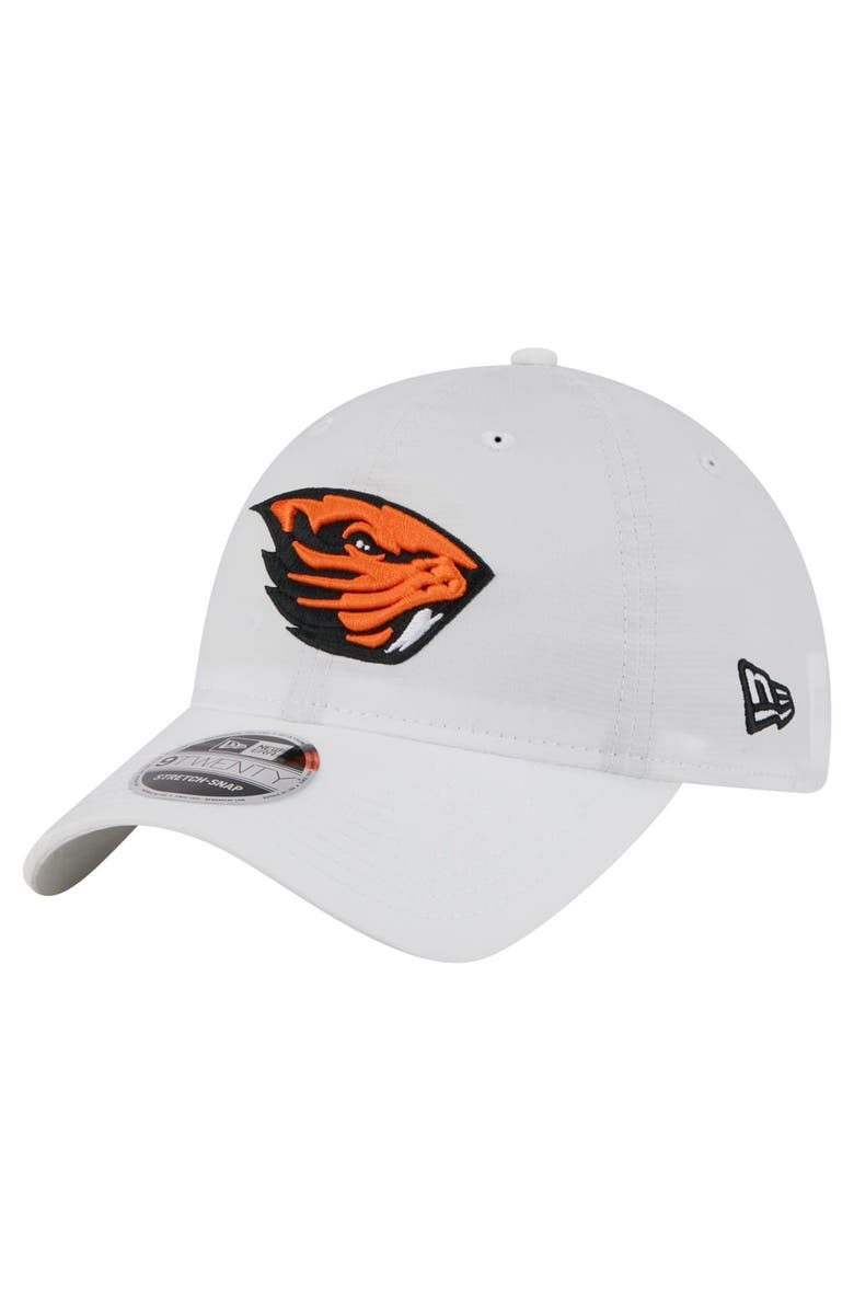 New Era Men's New Era White Oregon State Beavers Active Ripstop 9TWENTY Adjustable Hat, Main, color, White