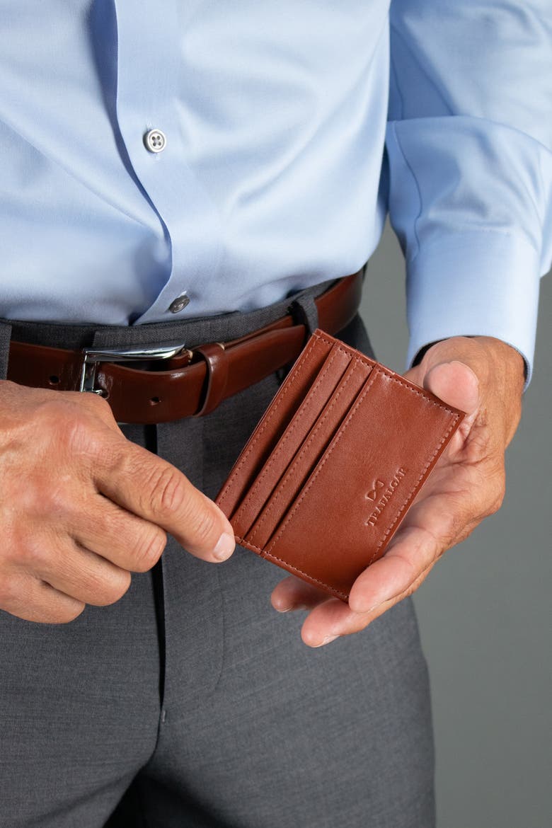 Sergio Genuine Leather Card Case, Alternate, color, Tan