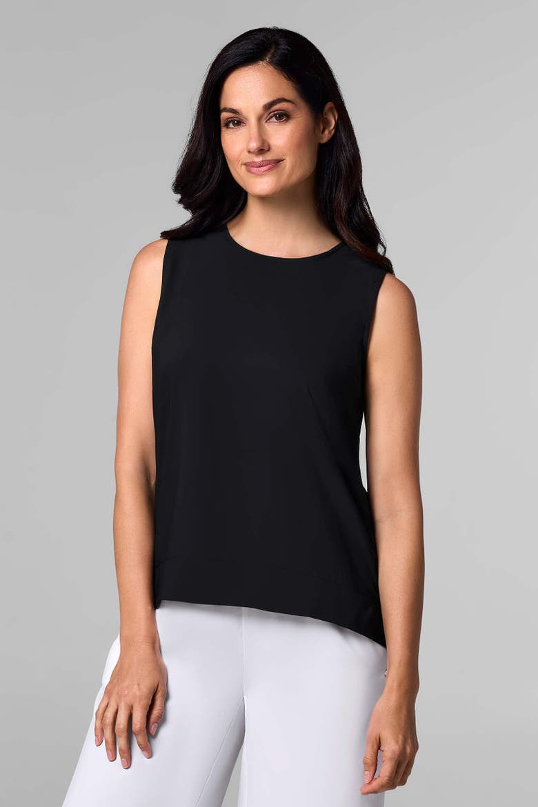 Women's Long Sleeve Top Tank - UPF 50+ Sun Protection - St. Tropez, Alternate, color, Black