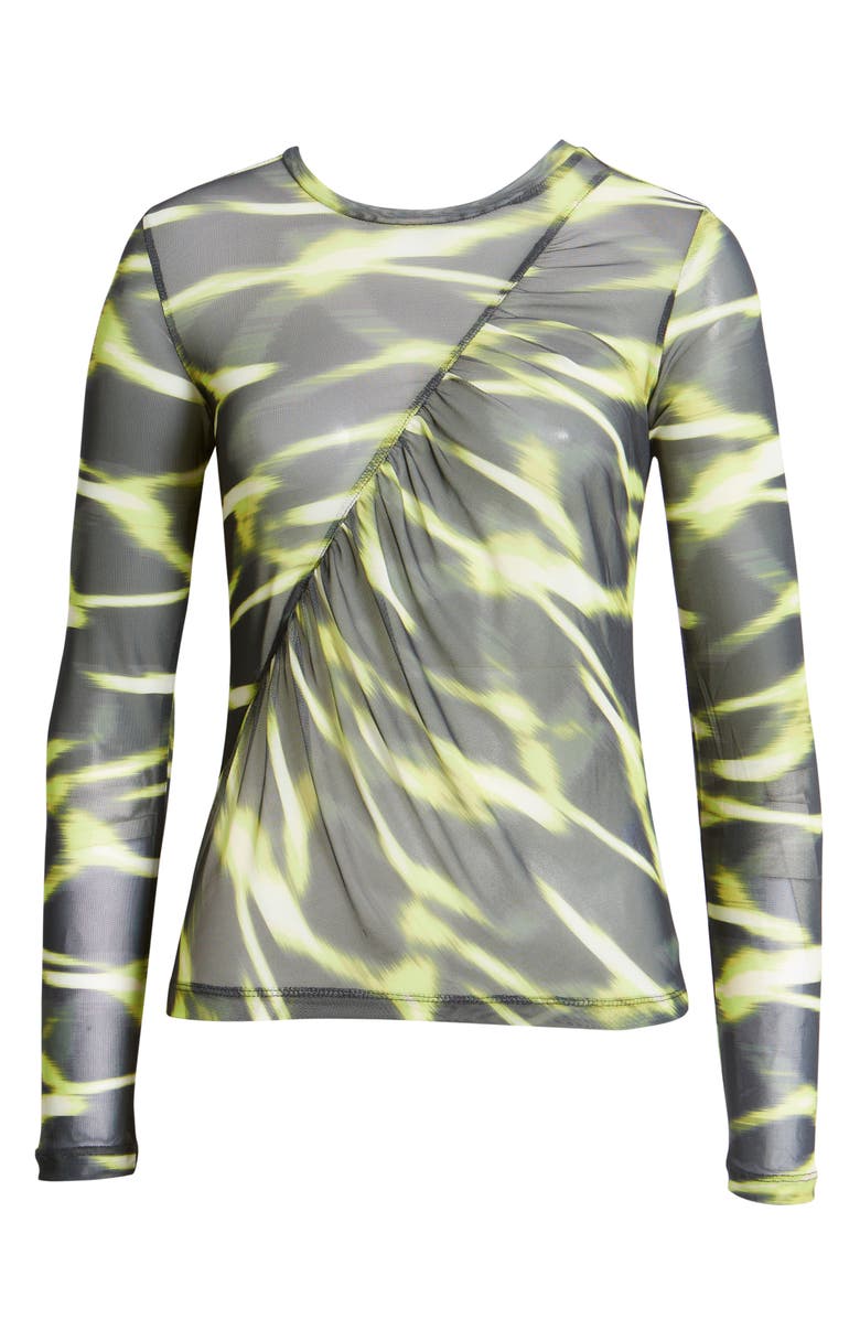 Open Edit Ruched Mesh Top, Alternate, color,