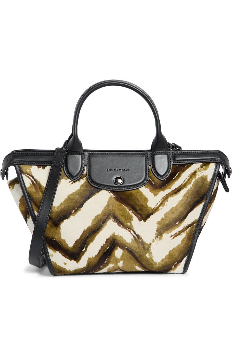 Longchamp Le Pliage Genuine Calf Hair Small Handbag, Main, color, Khaki