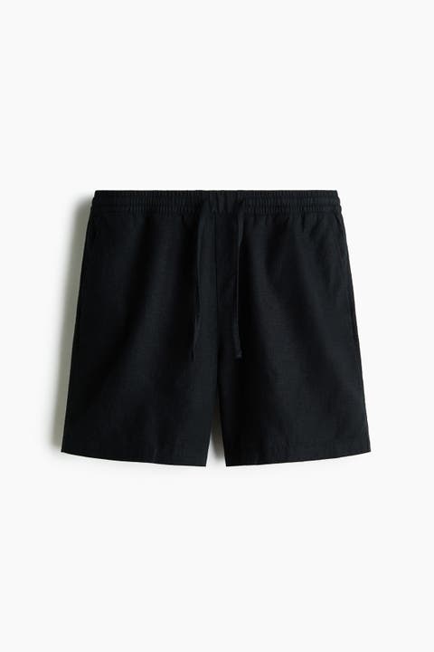Relaxed Fit Linen-blend Shorts