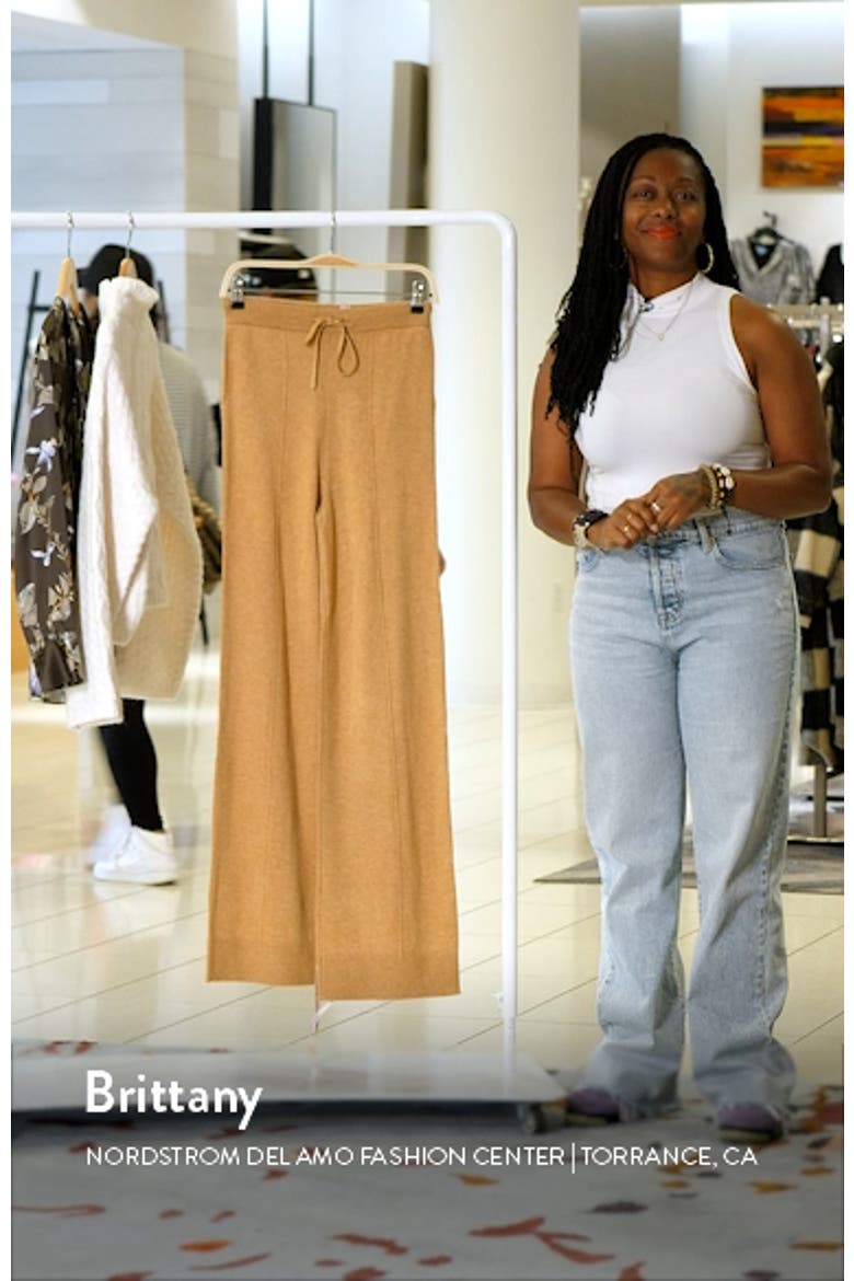Yalina Tie Waist Knit Track Pants video