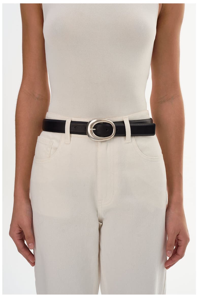 Doha | Leather Belt, Main, color, Black