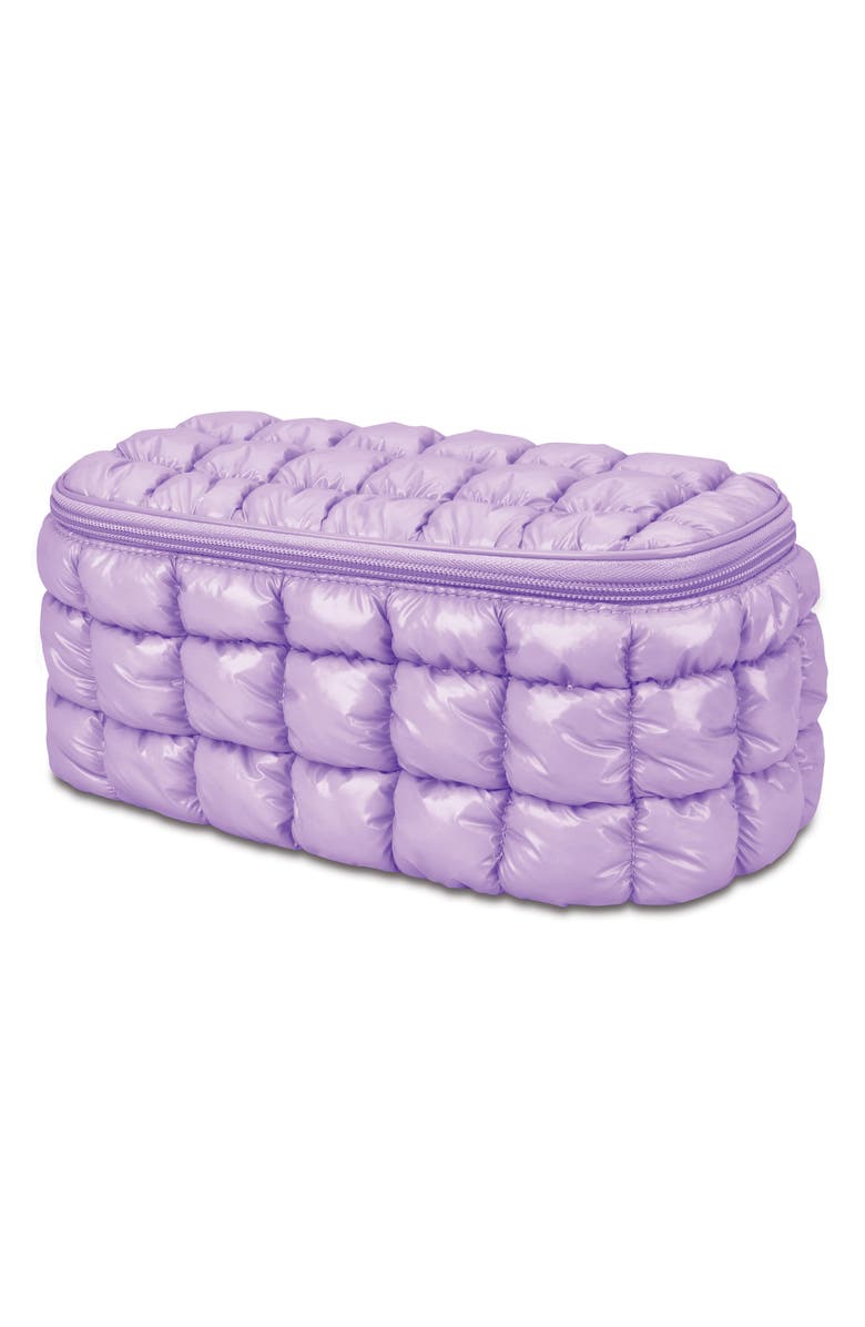 Iscream Kids' Shiny Puffer Cosmetics Case, Alternate, color, Purple