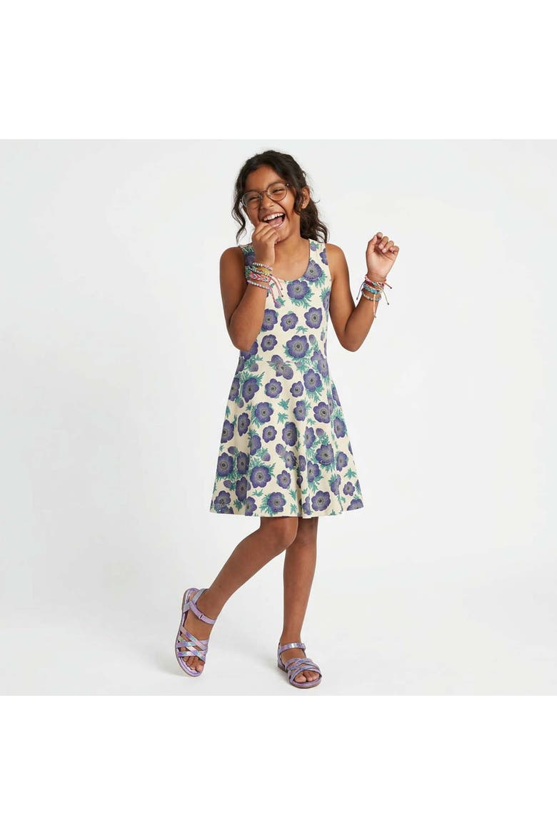 Toddler Organic Cotton Sleeveless Twirl Dress, Alternate, color, Purple poppy