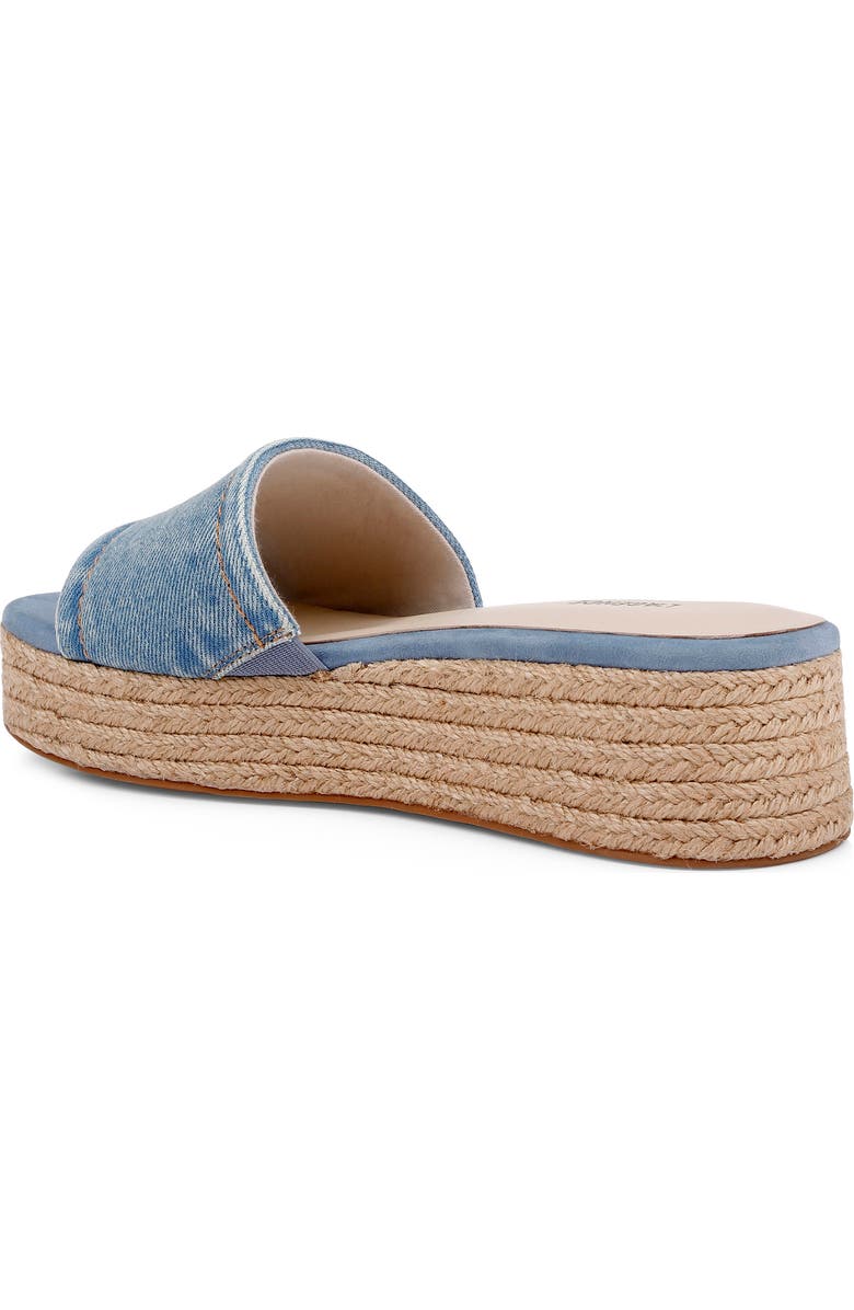 L'AGENCE Ramani II Espadrille Platform Wedge Slide Sandal, Alternate, color, Light Denim