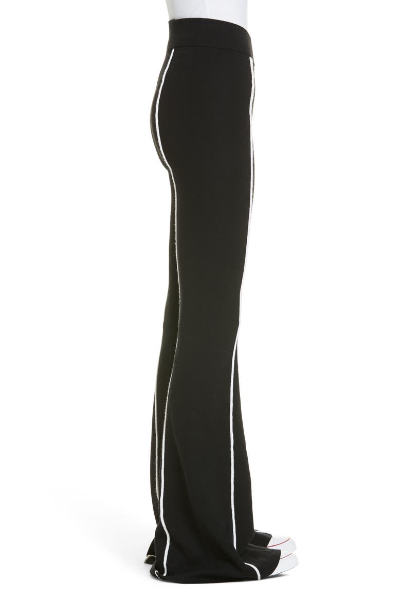 Knitted Flare Wool Pants, Alternate, color, BLACK