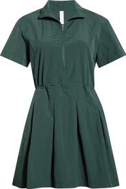 Zella Nylon Pleated Fit & Flare Dress