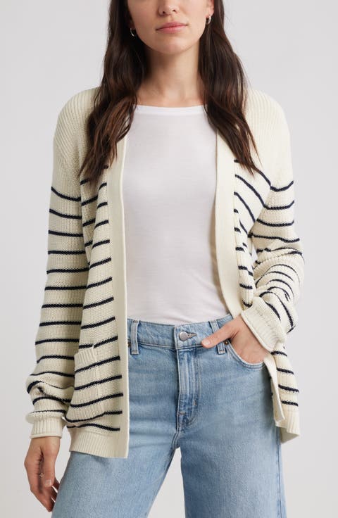 Shaker Stitch Pima Cotton Cardigan