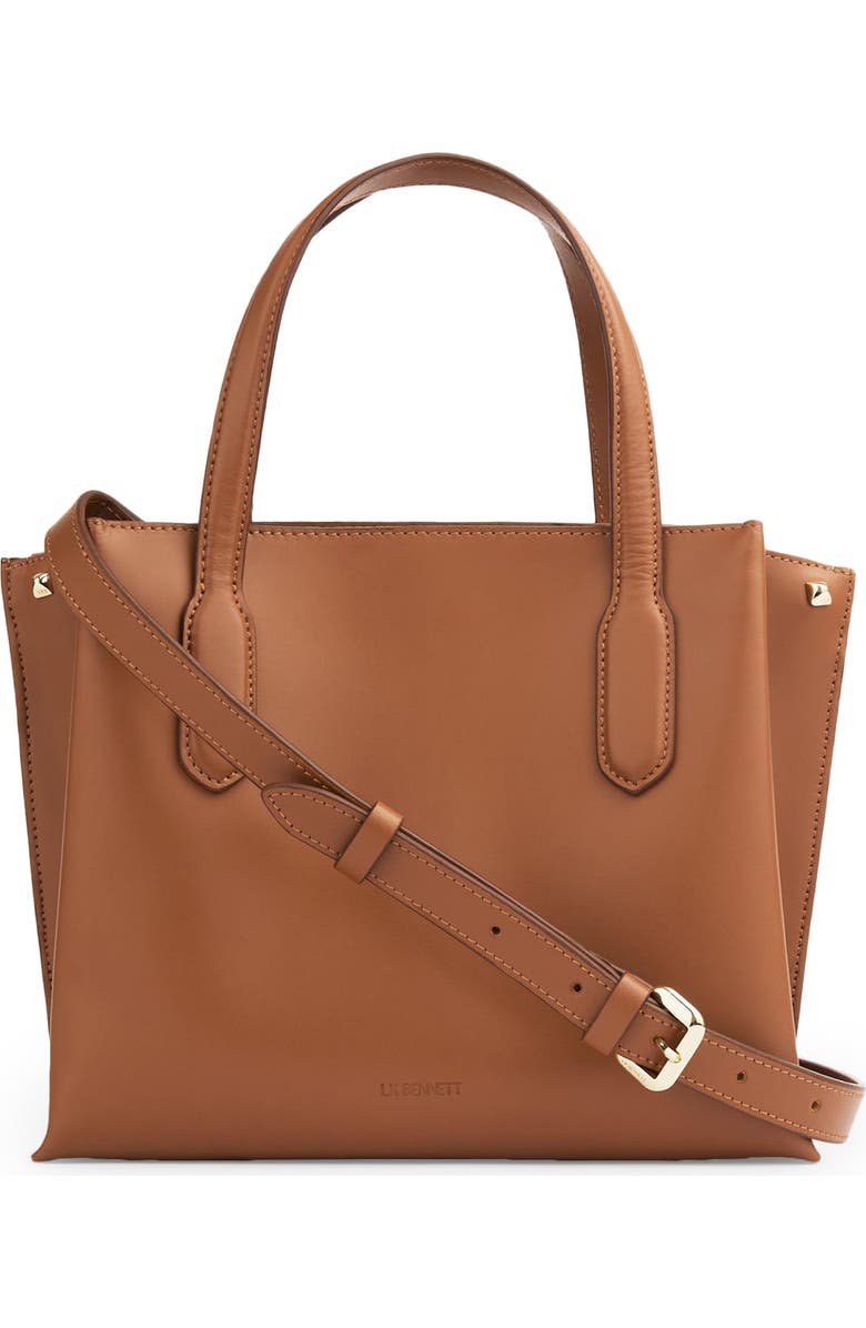 LK Bennett Lola Leather Tote, Main, color, Tan