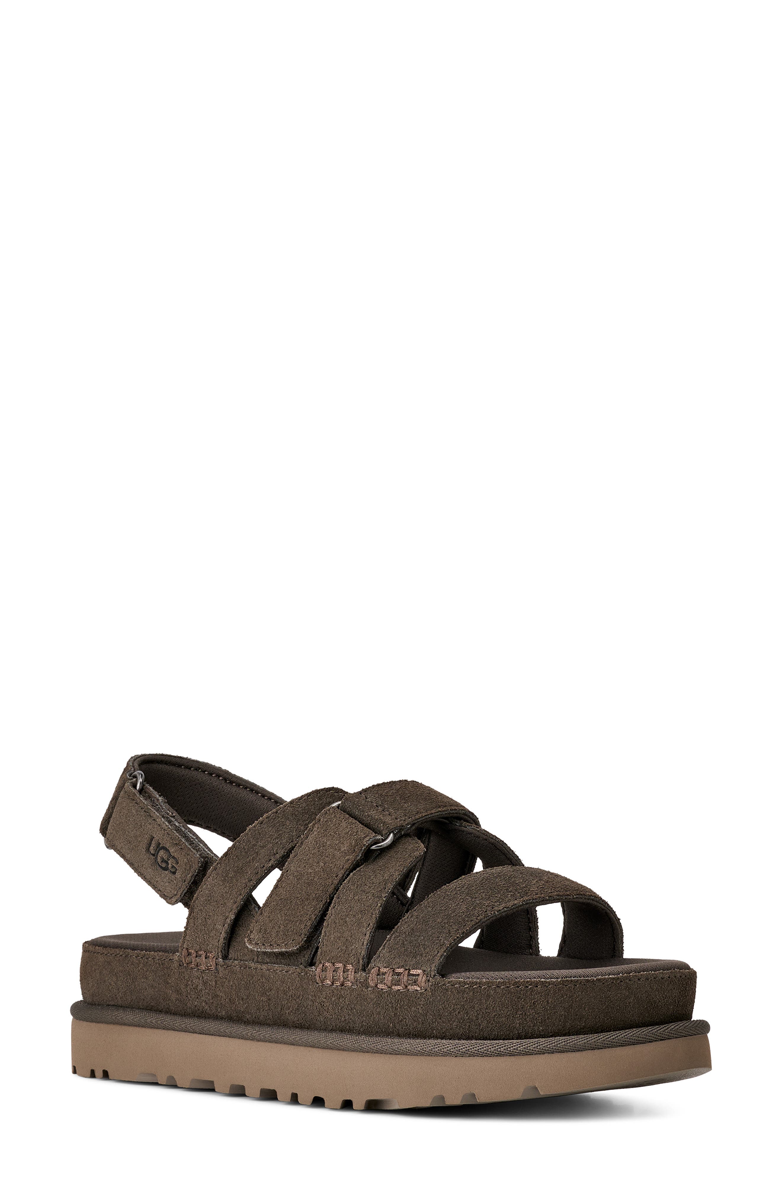 UGG<sup>®</sup> Goldenstar Gleam Sandal, Main, color, Dense Smoke