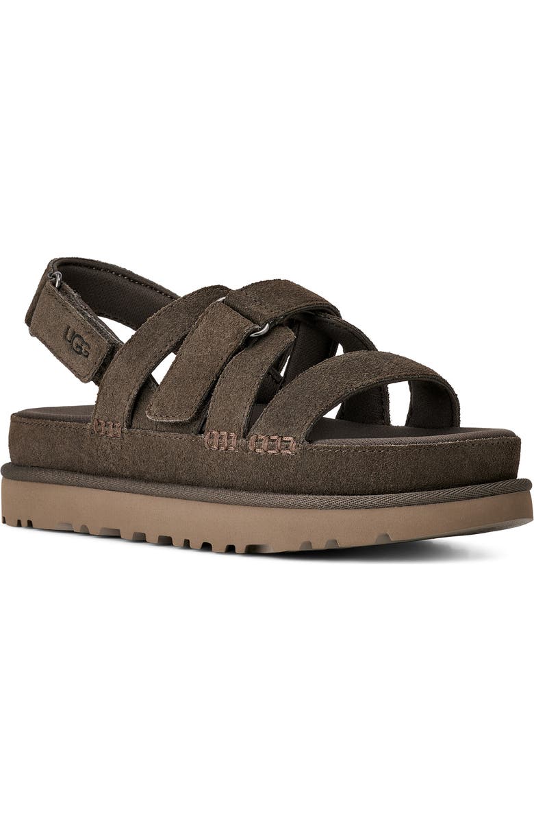 UGG<sup>®</sup> Goldenstar Gleam Sandal, Main, color, Dense Smoke