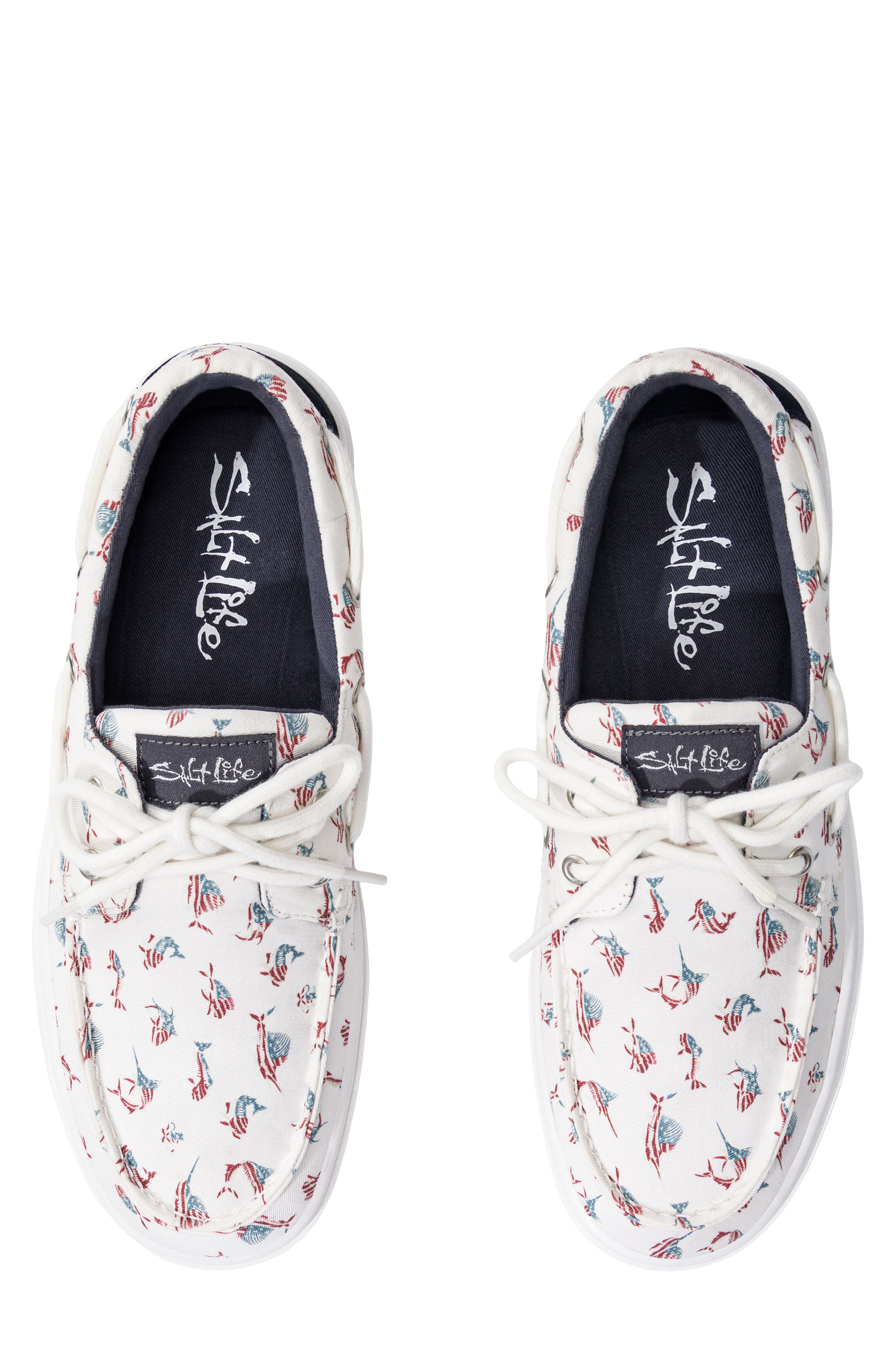 The Harbor Americana Boat Shoe, Alternate, color, WHITE