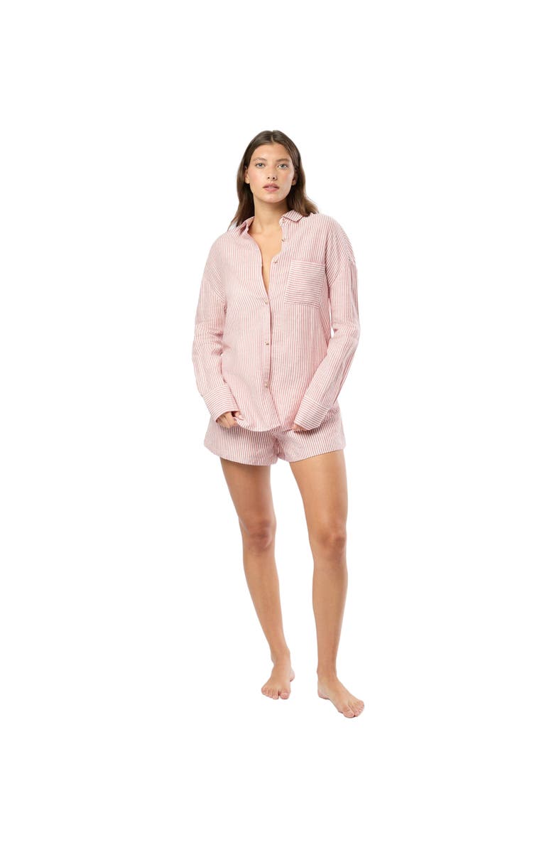 Onia Air Linen Boyfriend Shirt, Main, color,