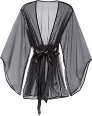 Oh La La Cheri Sydney Satin Bow Mesh Robe