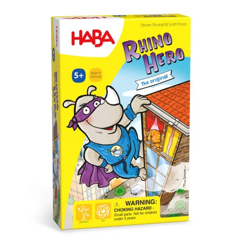 Rhino Hero Game - Card Games for Kids, Ideal for Ages 5 & up, A Stacking Card Game Adventure - Triple Award Winner
