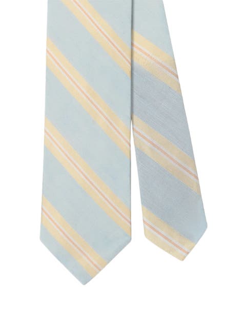 Robert Silk Linen Stripe Best of Class Necktie