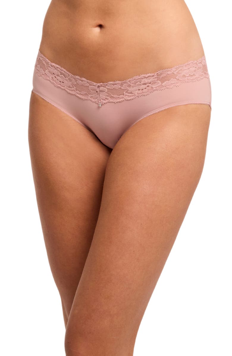 Montelle Intimates Hipster Briefs, Main, color, Ballet Pink