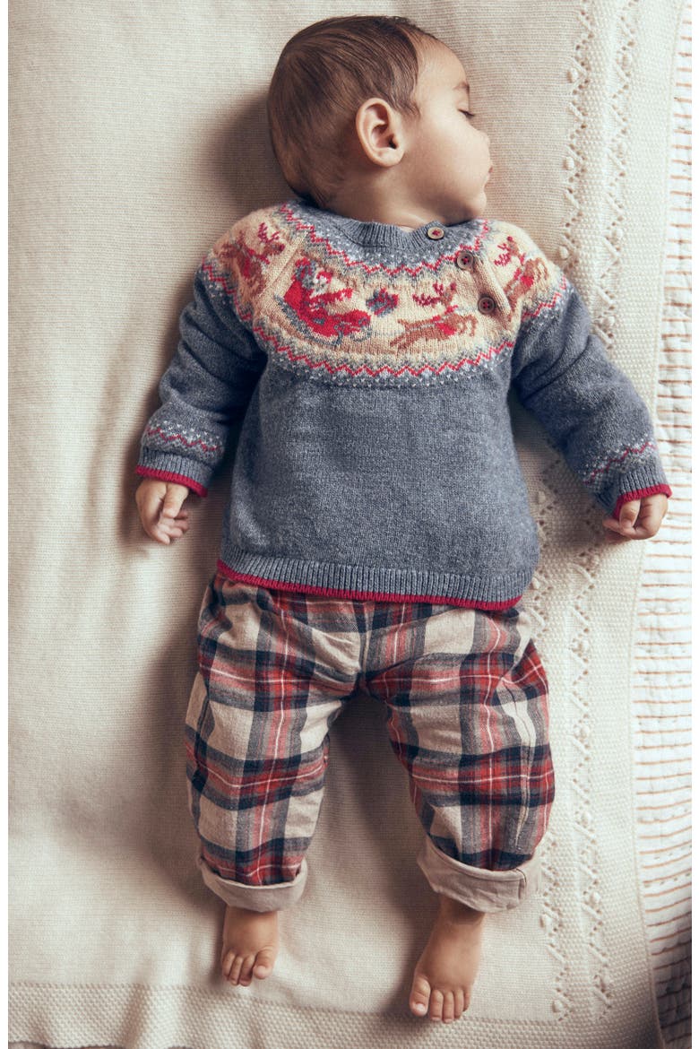 Kids' Fair Isle Sweater, Alternate, color, BLUE POLAR POST