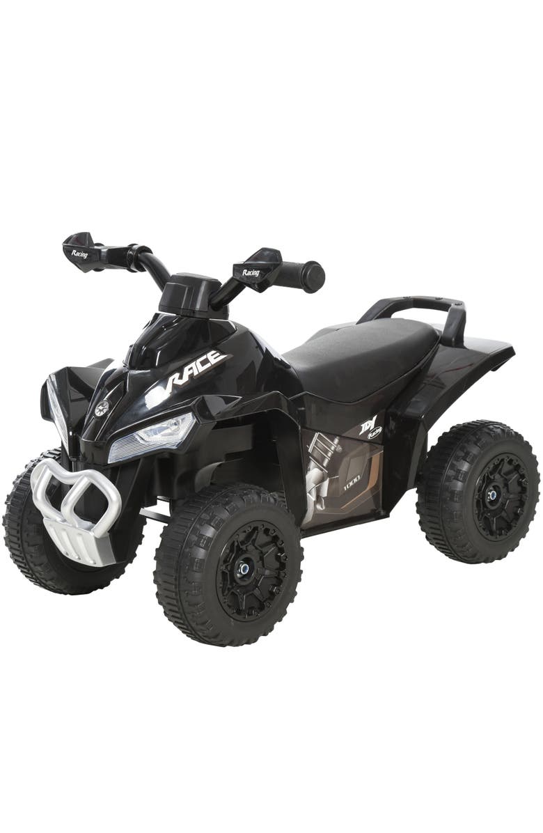 Aosom Kids Push ATV with Music and Light, Main, color, Black