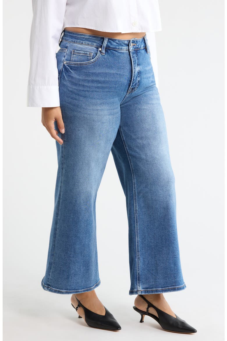 Lisa Wide Leg Jeans, Alternate, color, MEDIUM BLUE