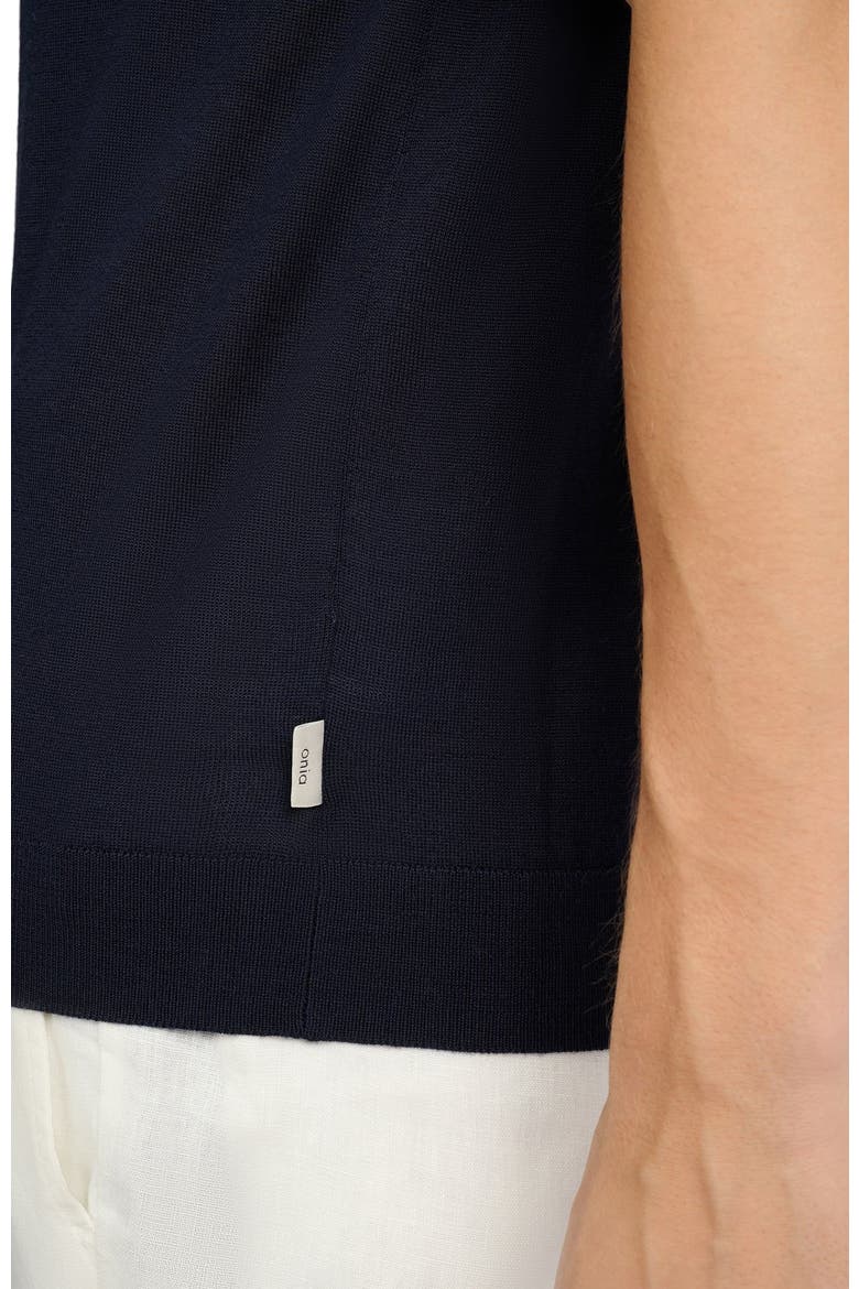 Extra Fine Merino Wool Polo, Alternate, color, MIDNIGHT/WHITE