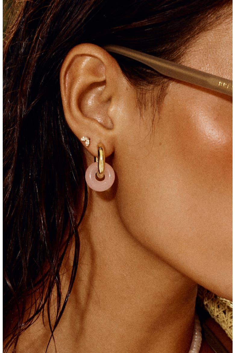 Rio Washer Hoop Earrings, Alternate, color, GOLD