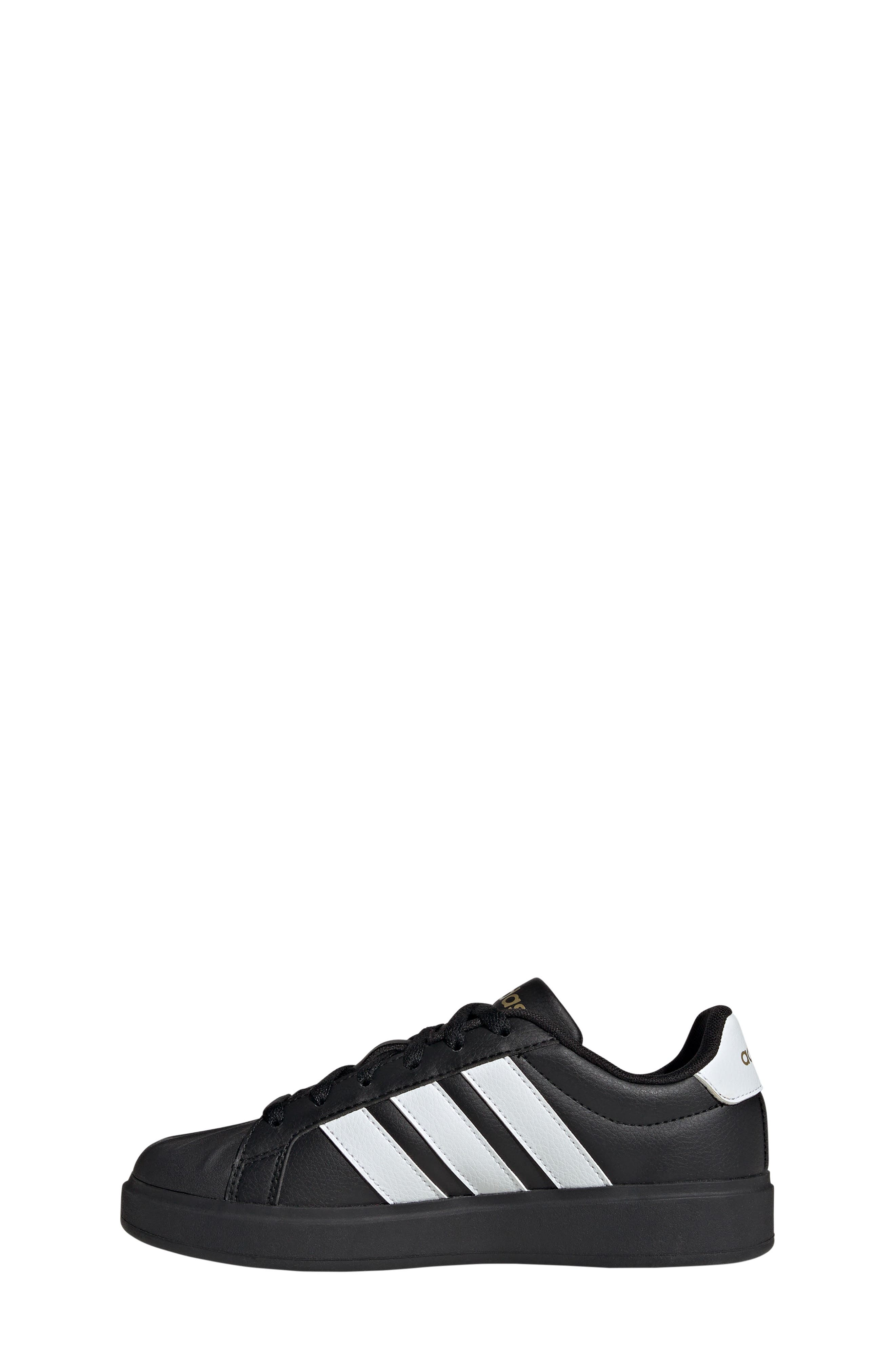 adidas Kids' Street Talk Sneaker, Alternate, color, Black/ White/ Gold