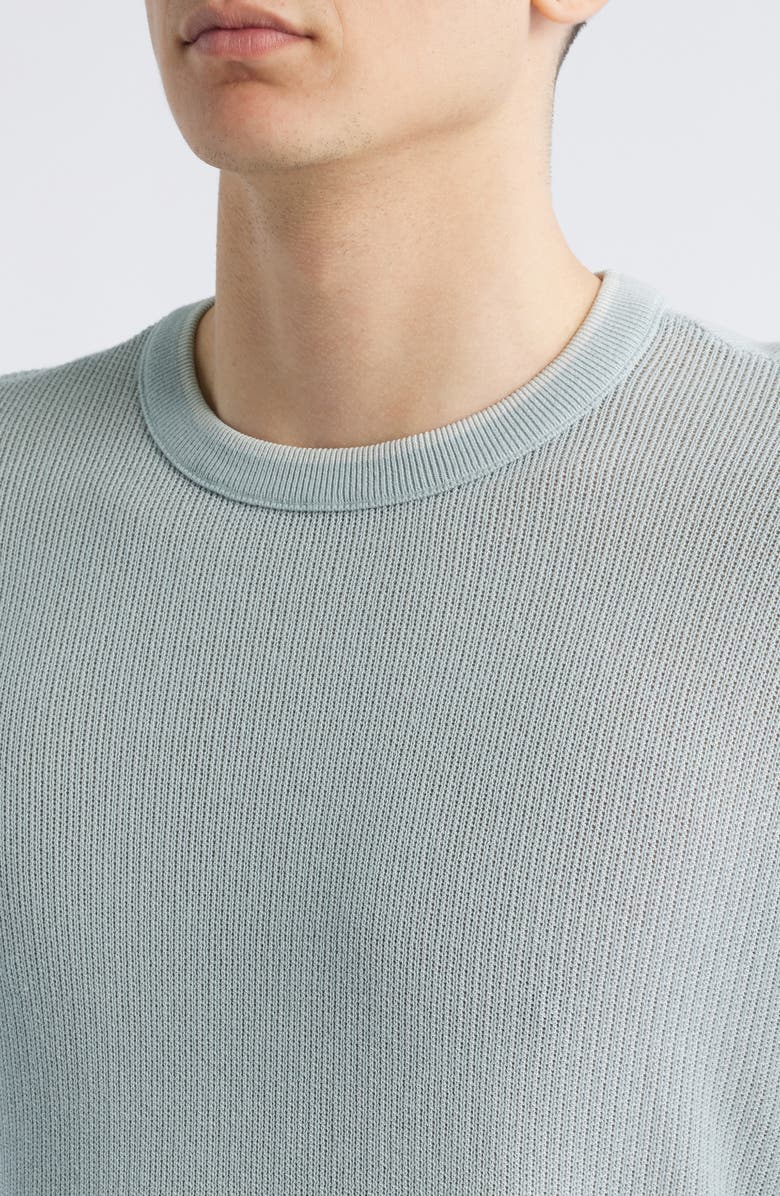 rag & bone Harvey Crewneck Cotton Sweater, Alternate, color, Ltblue