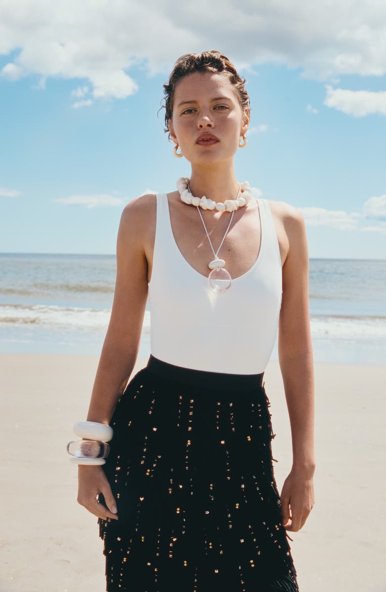 Lizzie Fortunato Mini Organic Hoop Earrings, Alternate, color, White