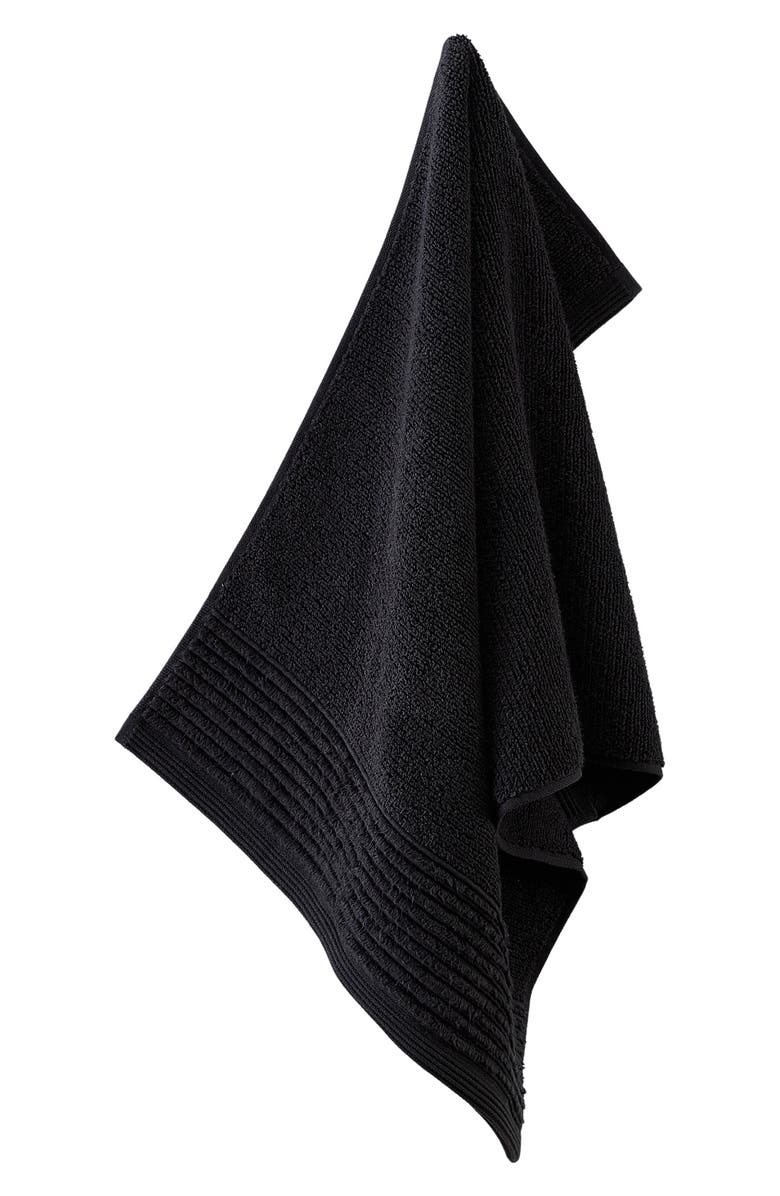 Vera Wang Sculpted Pleat 6-Piece Bath Towel, Hand Towel & Washcloth Set, Alternate, color, Black