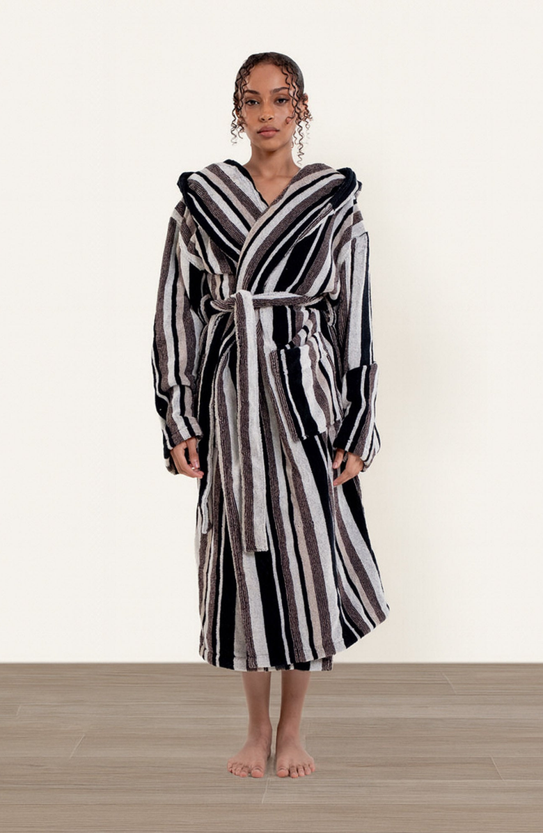 Italic Ultraplush Australian Cotton Bathrobe, Main, color, Multi Stripe